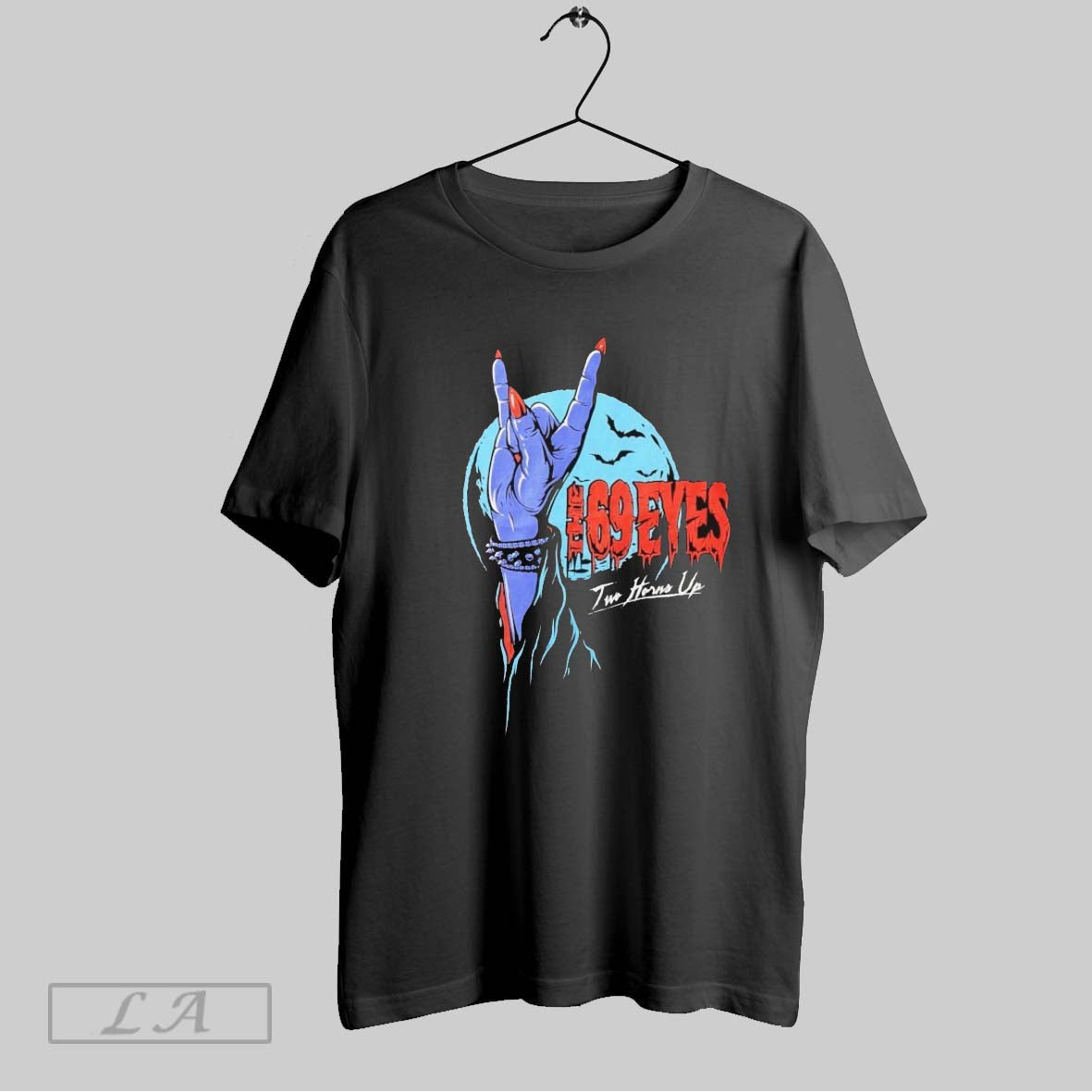 Original The 69 Eyes Two Horns Up - Adult & Kids T-Shirts, Sweatshirts & Hoodies apparel design preview 1