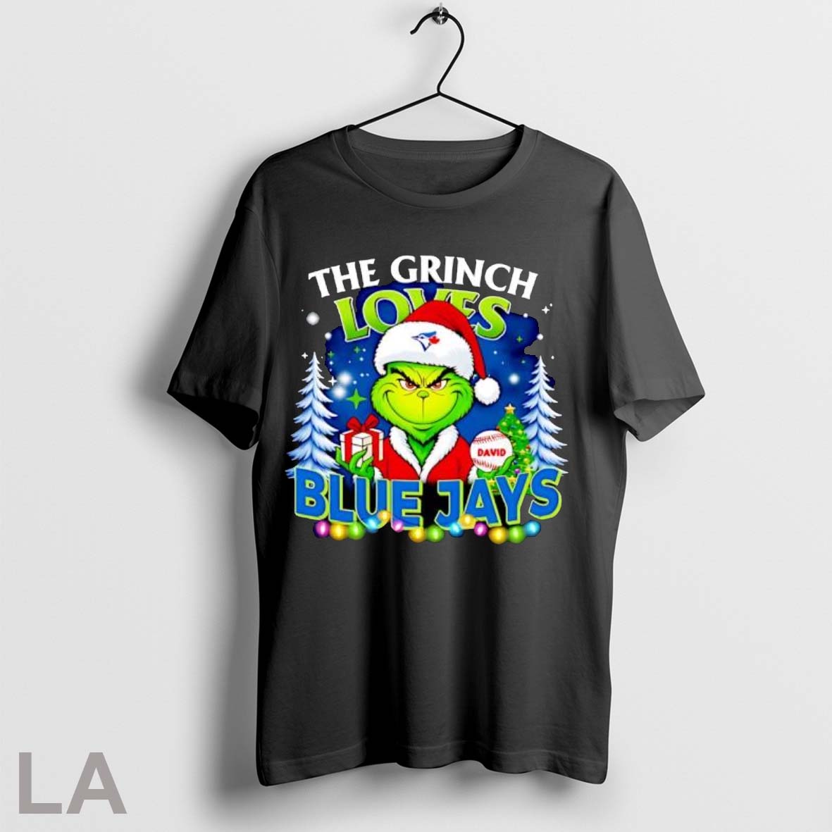 Original The Grinch Loves Blue Jays Christmas - Adult & Kids T-Shirts, Sweatshirts & Hoodies apparel design preview 1