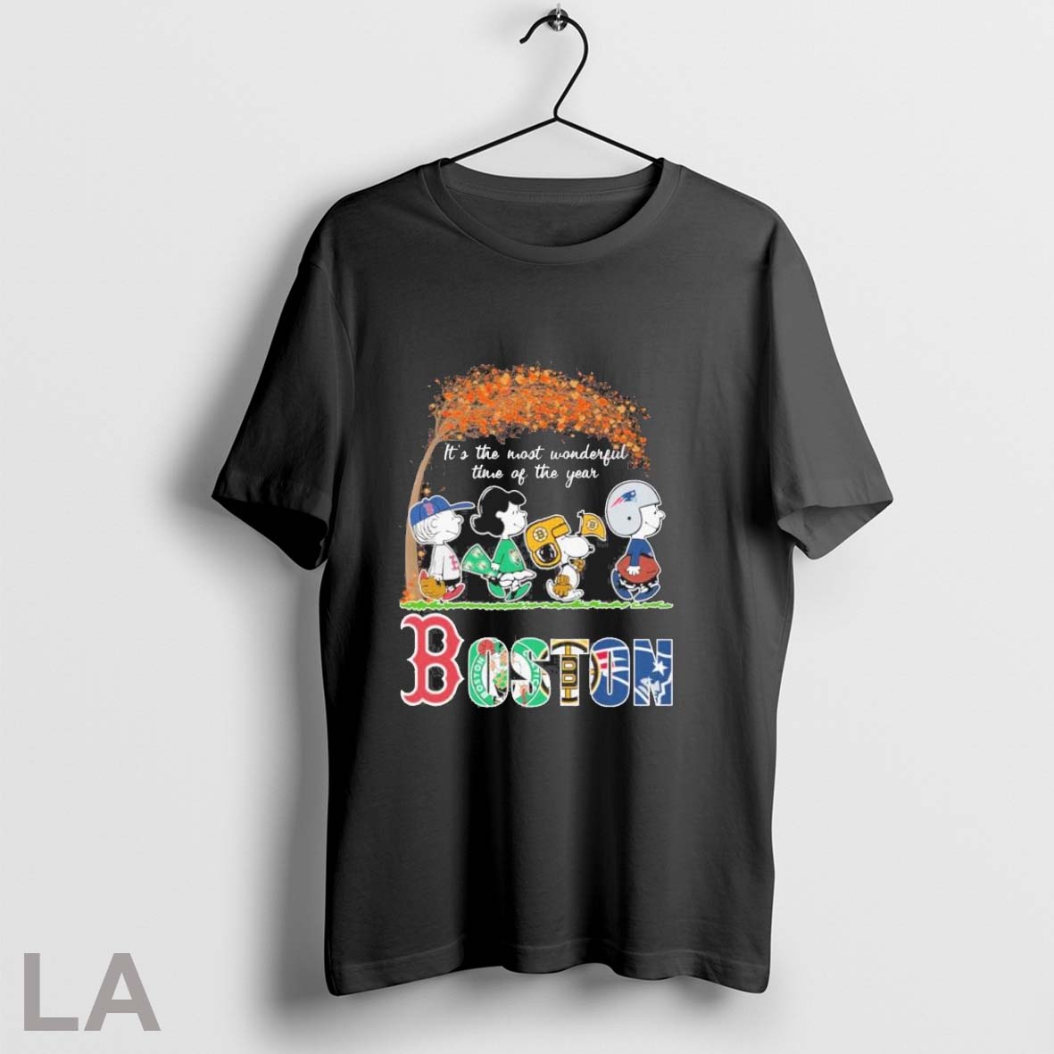 Original The Peanuts Walking X Boston Sports Teams - Adult & Kids T-Shirts, Sweatshirts & Hoodies apparel design preview 1