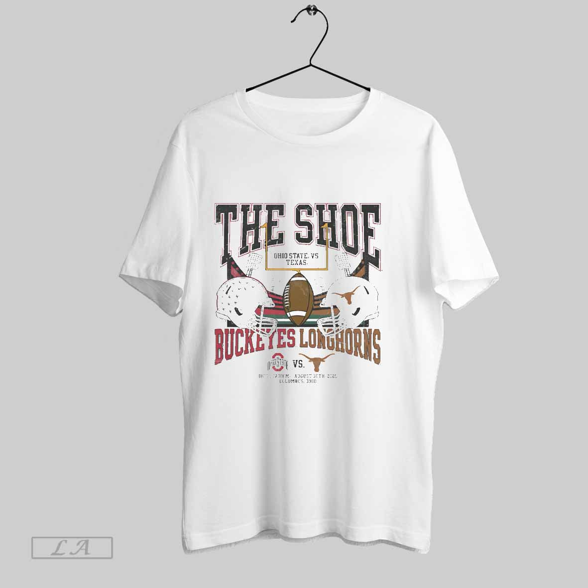 Original The Shoe Ohio State Vs Texas Longhorns Match - Adult & Kids T-Shirts, Sweatshirts & Hoodies apparel design preview 1