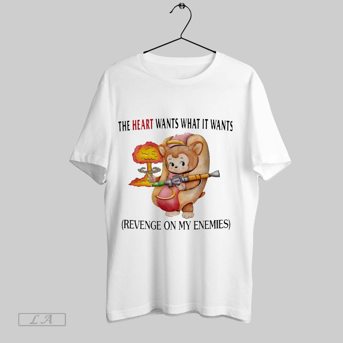 Original The Heart Wants What It Revenge On My - Adult & Kids T-Shirts, Sweatshirts & Hoodies apparel design preview 1