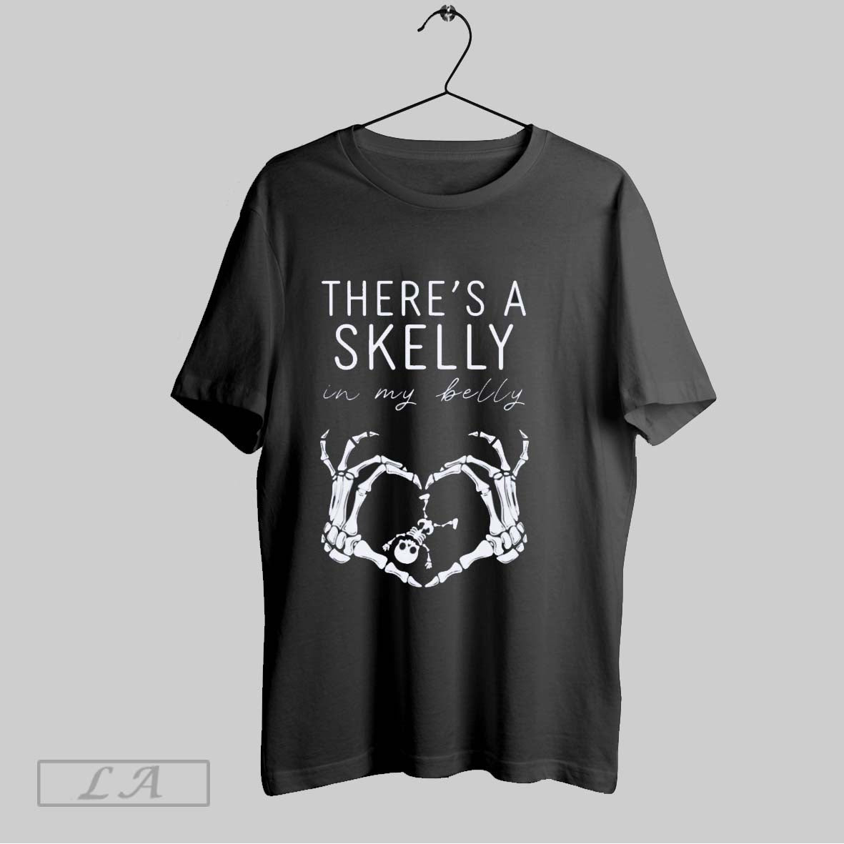 Original Theres A Skelly In My Belly - Adult & Kids T-Shirts, Sweatshirts & Hoodies apparel design preview 1