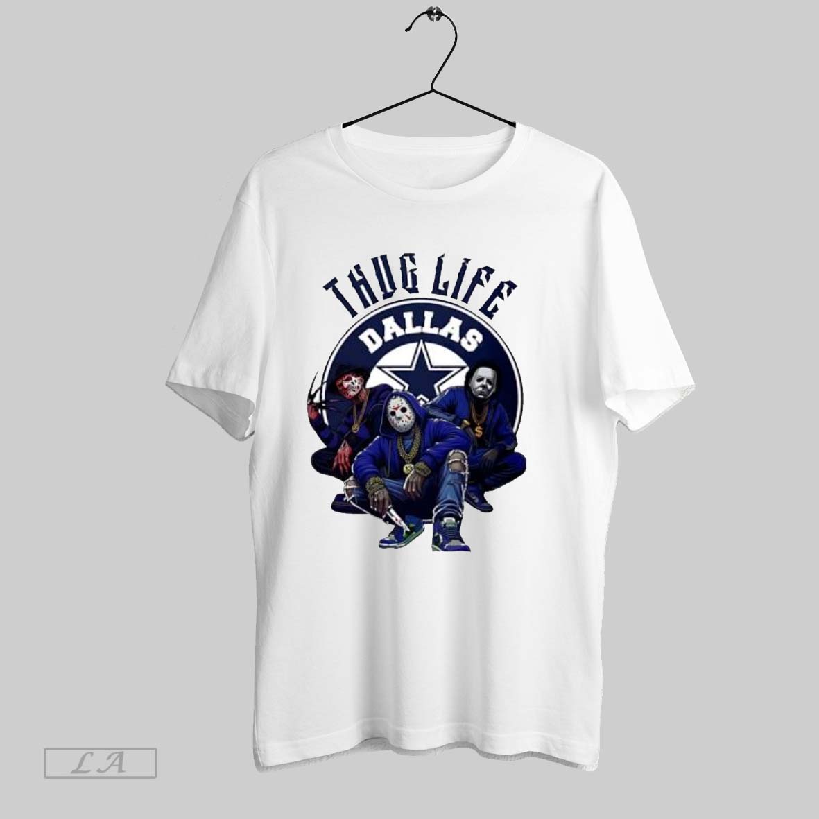 Original Thug Life Dallas Freddy Jason Michael Myers - Adult & Kids T-Shirts, Sweatshirts & Hoodies apparel design preview 1