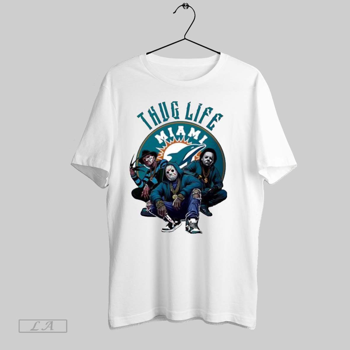 Original Thug Life Miami Freddy Jason Michael Myers - Adult & Kids T-Shirts, Sweatshirts & Hoodies apparel design preview 1