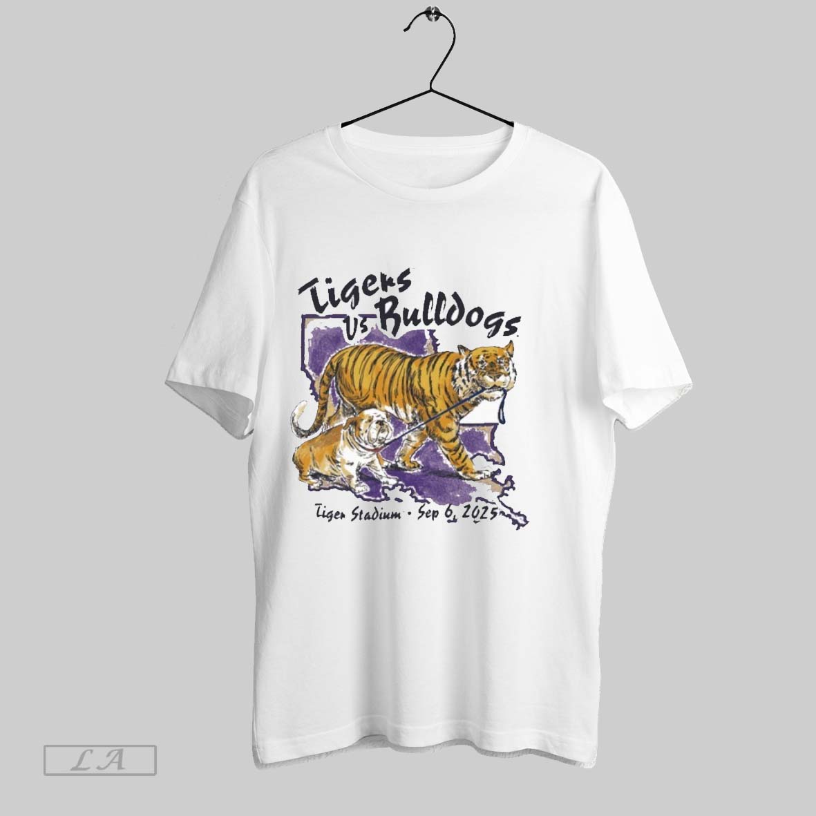 Original Tigers Vs Bulldogs Tiger Stadium Sept 6 2025 - Adult & Kids T-Shirts, Sweatshirts & Hoodies apparel design preview 1