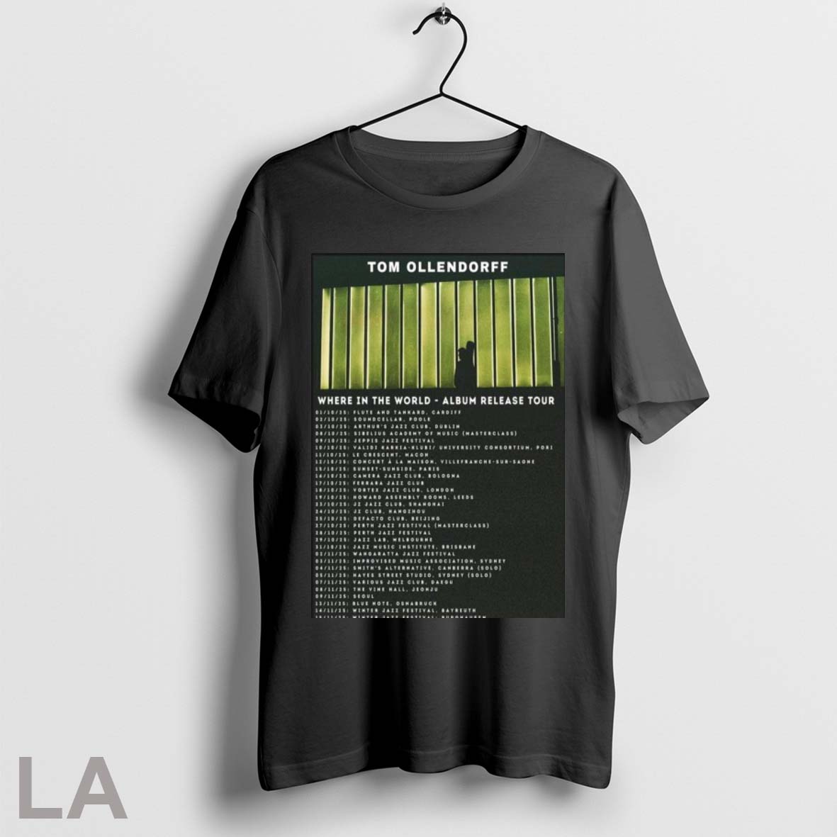 Original Tom Ollendorff Where In The World Album Tour - Adult & Kids T-Shirts, Sweatshirts & Hoodies apparel design preview 1