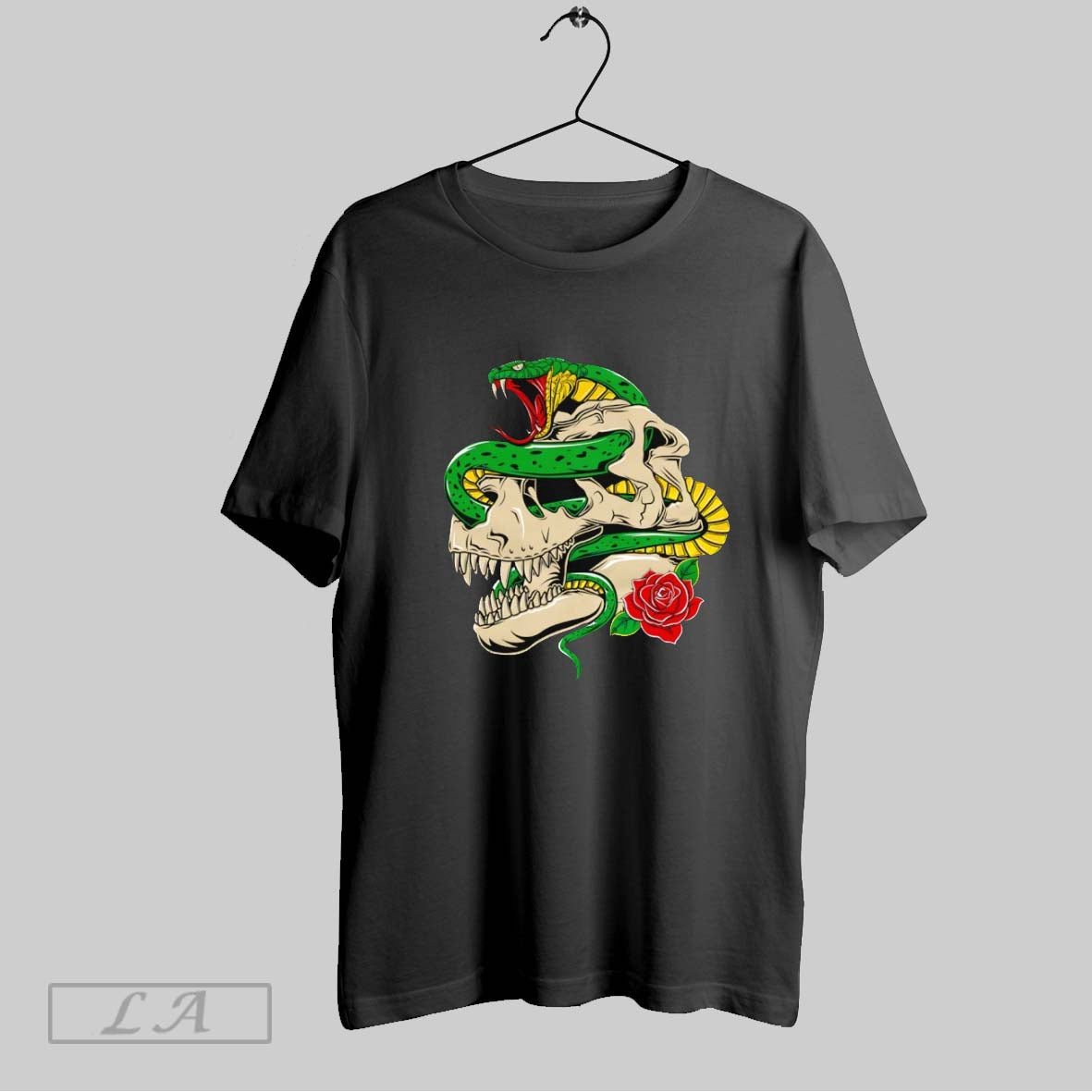 Original Traditional T Rex Skull Snake - Adult & Kids T-Shirts, Sweatshirts & Hoodies apparel design preview 1