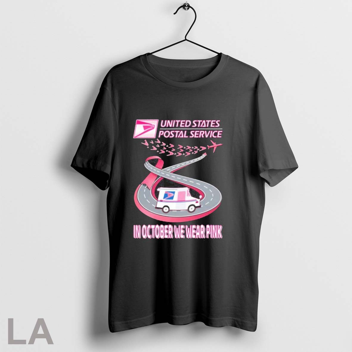 Original Usps In October We Wear Pink - Adult & Kids T-Shirts, Sweatshirts & Hoodies apparel design preview 1