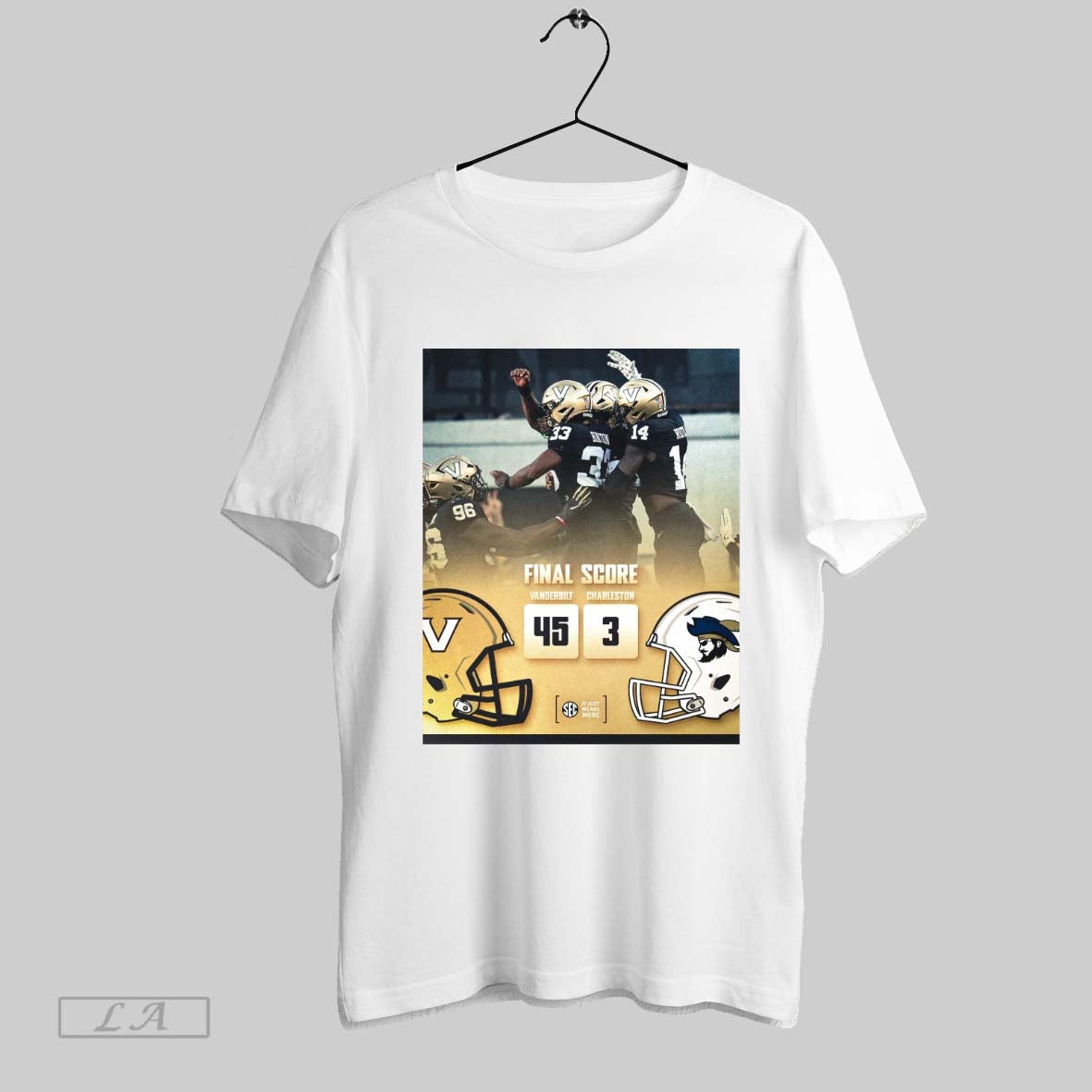 Original Vanderbilt Commodores Defeated Charleston - Adult & Kids T-Shirts, Sweatshirts & Hoodies apparel design preview 1