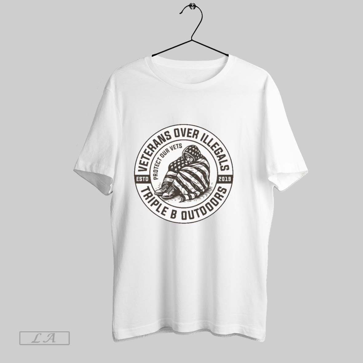 Original Veterans Over Illegals Protect Our Vets - Adult & Kids T-Shirts, Sweatshirts & Hoodies apparel design preview 1