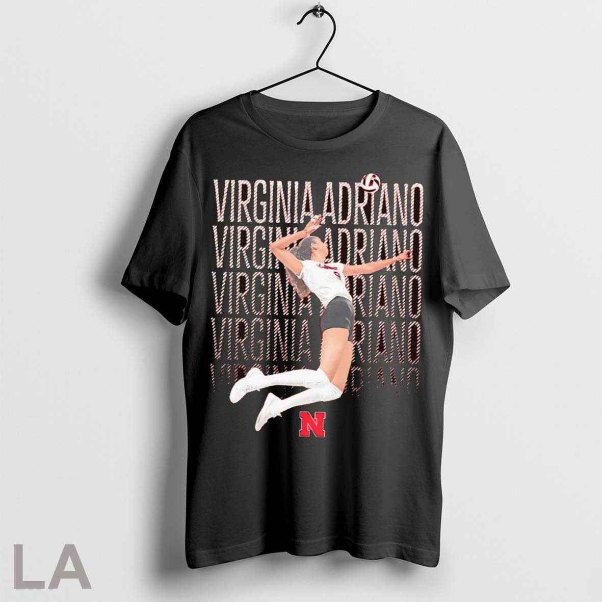 Original Virginia Adriano Jump Illustrated Nebraska - Adult & Kids T-Shirts, Sweatshirts & Hoodies apparel design preview 1