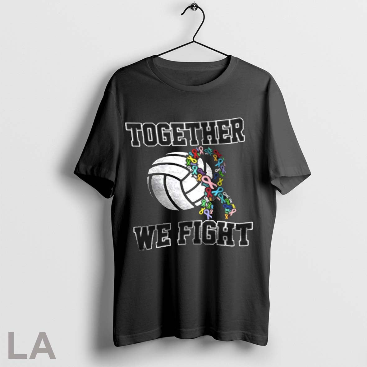 Original Volleyball Together We Fight - Adult & Kids T-Shirts, Sweatshirts & Hoodies apparel design preview 1