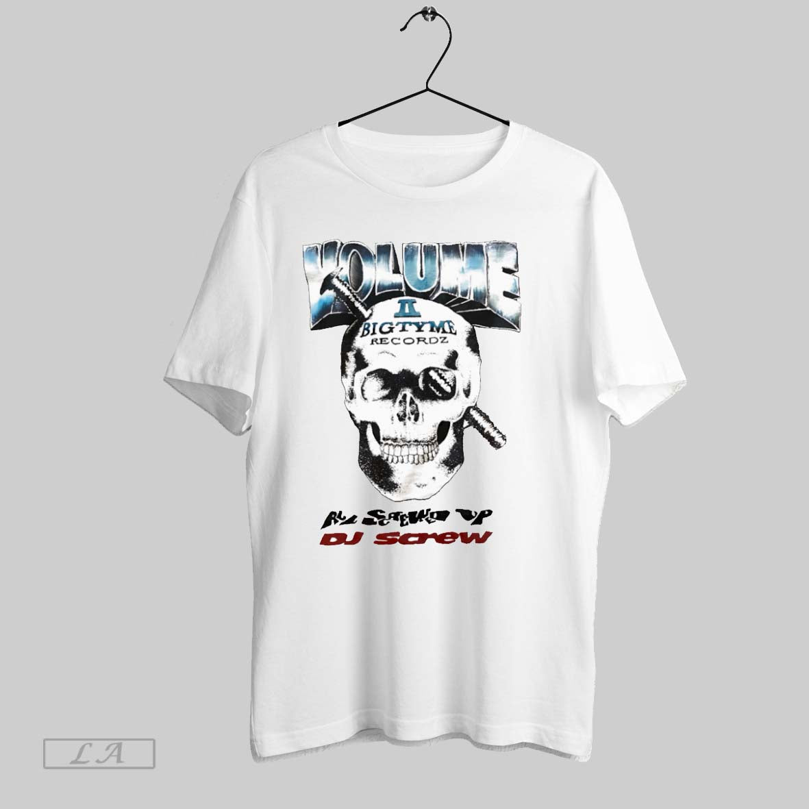 Original Volume Bigtyme Recordz Dj Screw White Poster - Adult & Kids T-Shirts, Sweatshirts & Hoodies apparel design preview 1