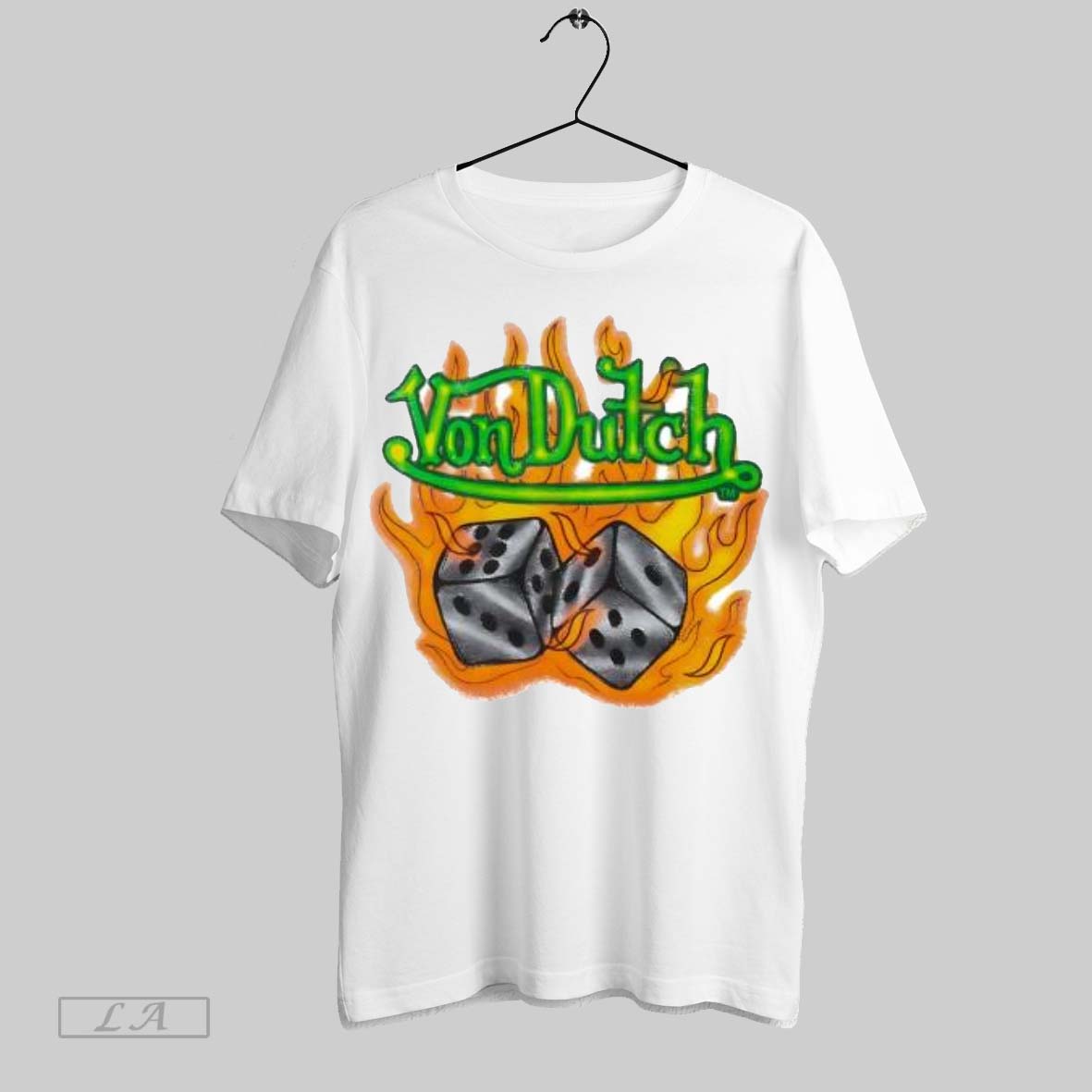 Original Von Dutch Dice Flames Y2k Style Aesthetic - Adult & Kids T-Shirts, Sweatshirts & Hoodies apparel design preview 1