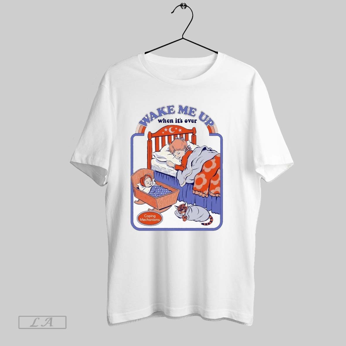 Original Wake Me Up When Its Over Coping Mechanisms - Adult & Kids T-Shirts, Sweatshirts & Hoodies apparel design preview 1