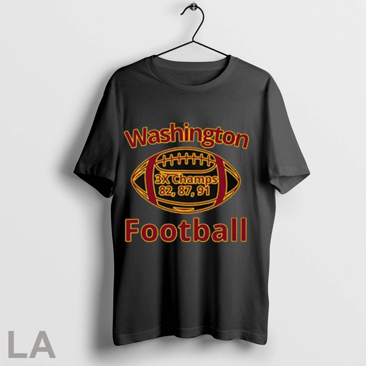 Original Washington 3x Champs 82 87 91 Football - Adult & Kids T-Shirts, Sweatshirts & Hoodies apparel design preview 1