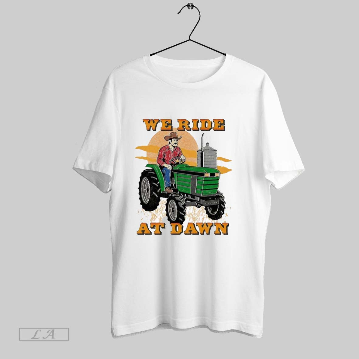 Original We Ride At Dawn Tractor - Adult & Kids T-Shirts, Sweatshirts & Hoodies apparel design preview 1