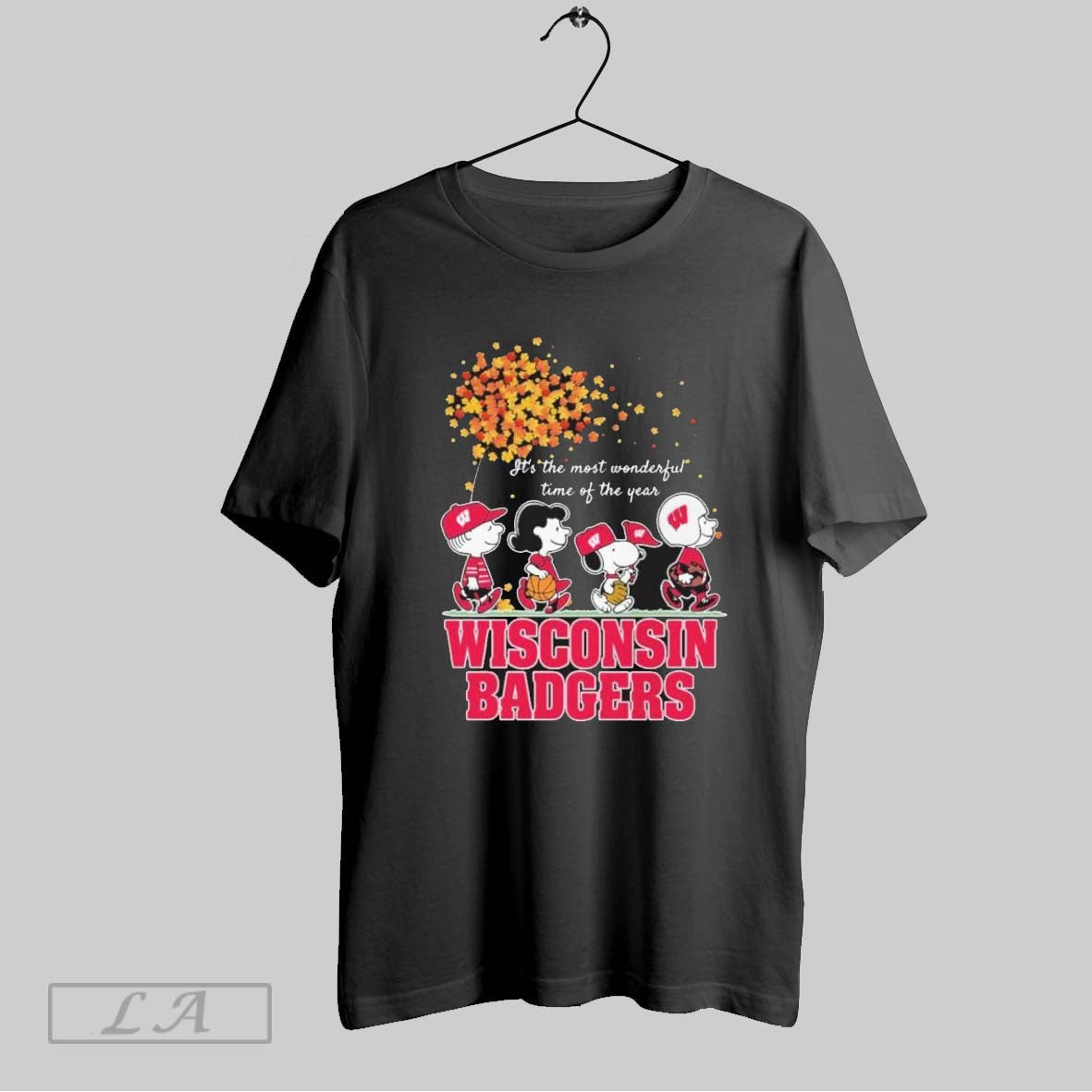 Original Wisconsin Badgers And Peanuts Character Its - Adult & Kids T-Shirts, Sweatshirts & Hoodies apparel design preview 1