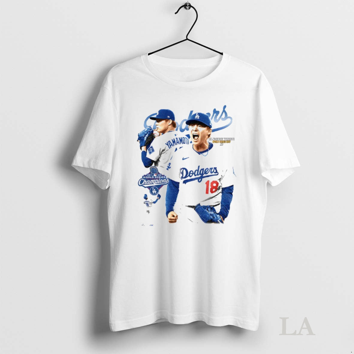 Original Yoshinobu Yamamoto World Series Mvp Rhp Los - Adult & Kids T-Shirts, Sweatshirts & Hoodies apparel design preview 1
