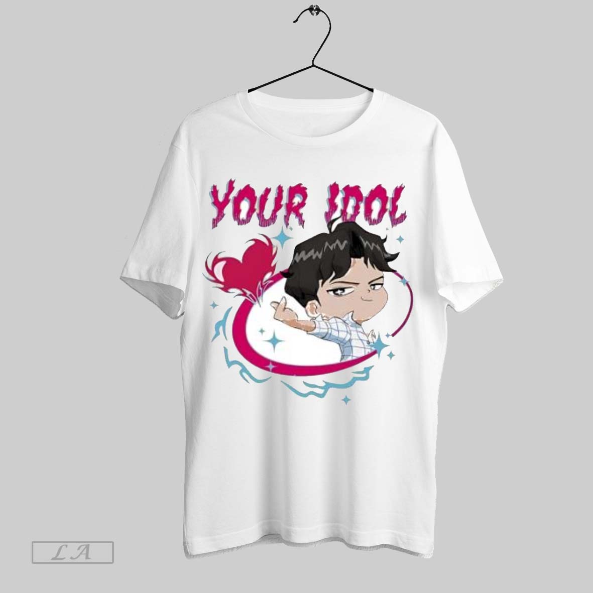 Original Your Idol Cute Chibi Anime Cartoon Pointing - Adult & Kids T-Shirts, Sweatshirts & Hoodies apparel design preview 1