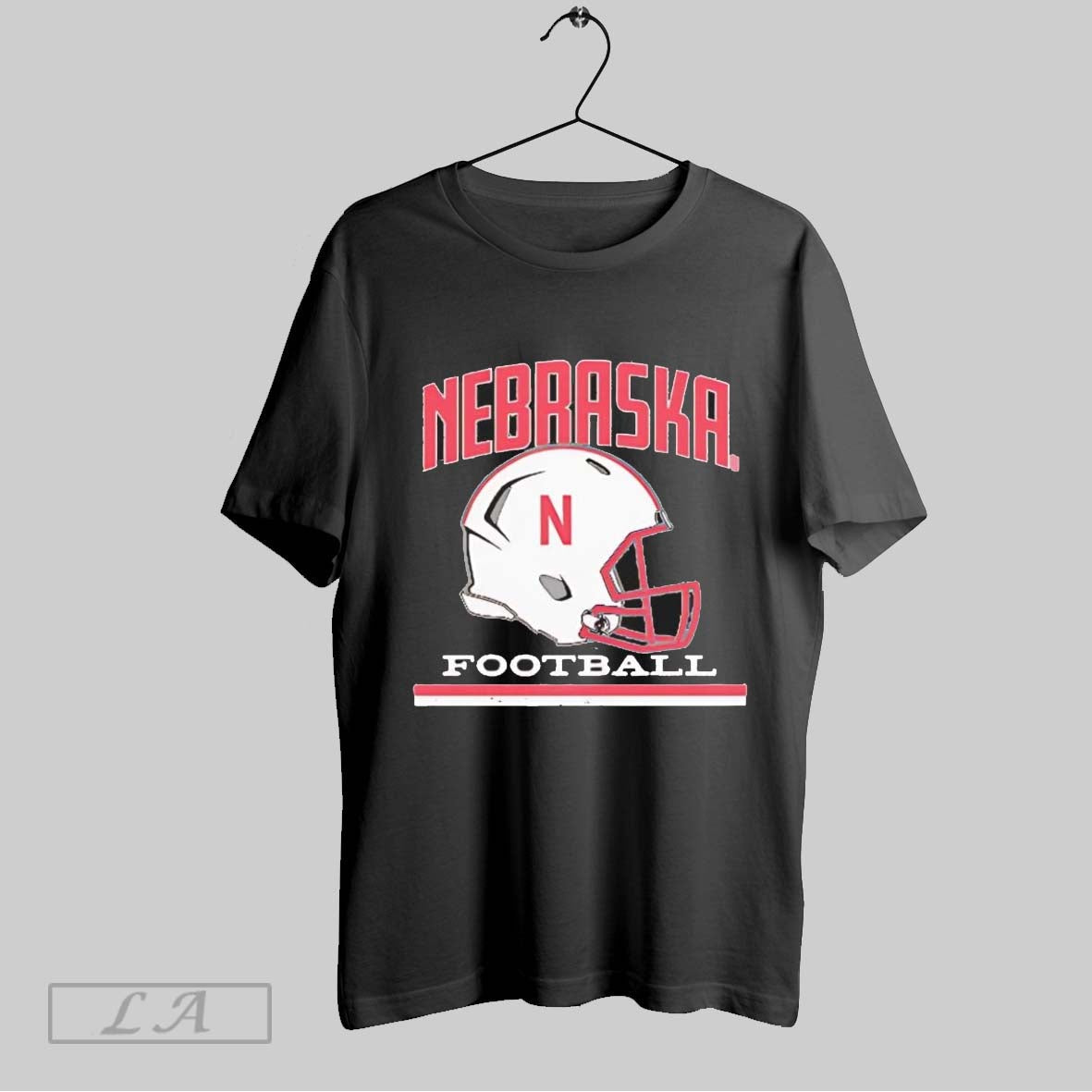 Original X9lj52xm Nebraska Football Vintage Helmet - Adult & Kids T-Shirts, Sweatshirts & Hoodies apparel design preview 1
