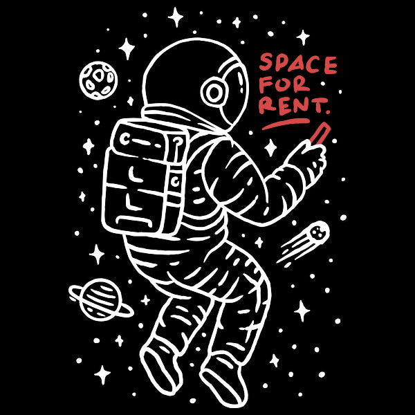 Outer Space For Rent - Adult & Kids T-Shirts, Sweatshirts & Hoodies apparel design preview 1