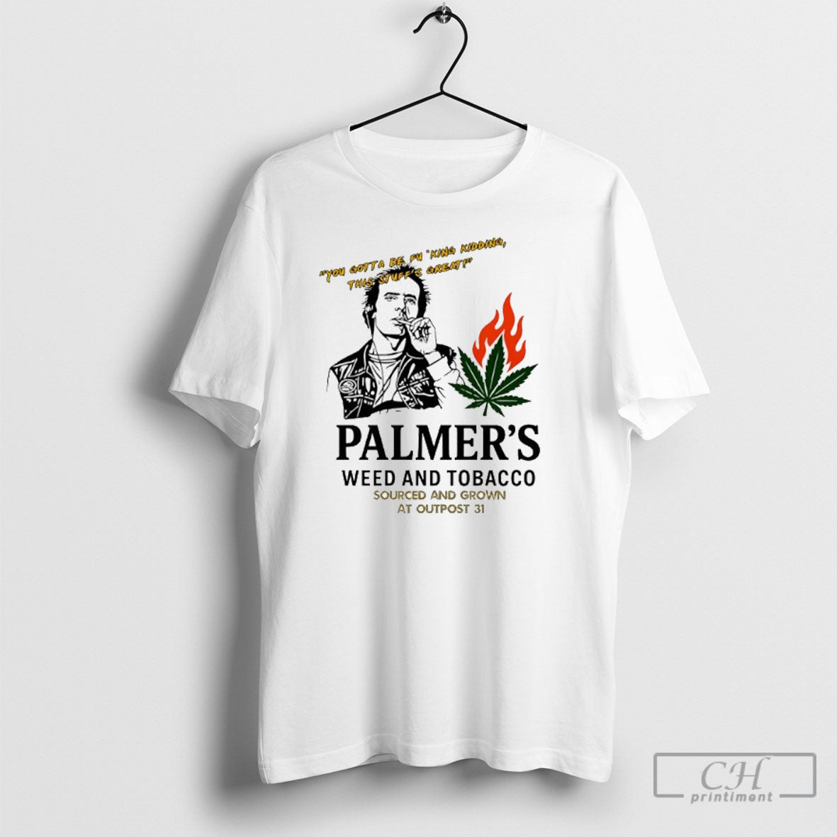 Palmers Weed And Tobacco Sourced Grown At Outpost 31 - Adult & Kids T-Shirts, Sweatshirts & Hoodies apparel design preview 1