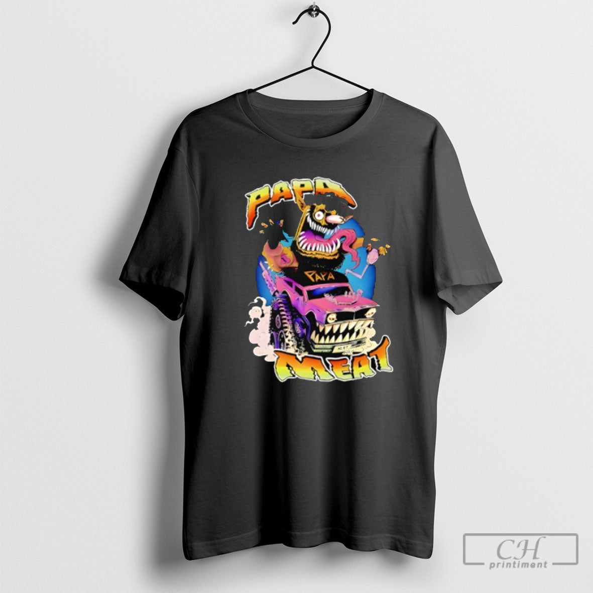Papa Meat Monster Truck - Adult & Kids T-Shirts, Sweatshirts & Hoodies apparel design preview 1