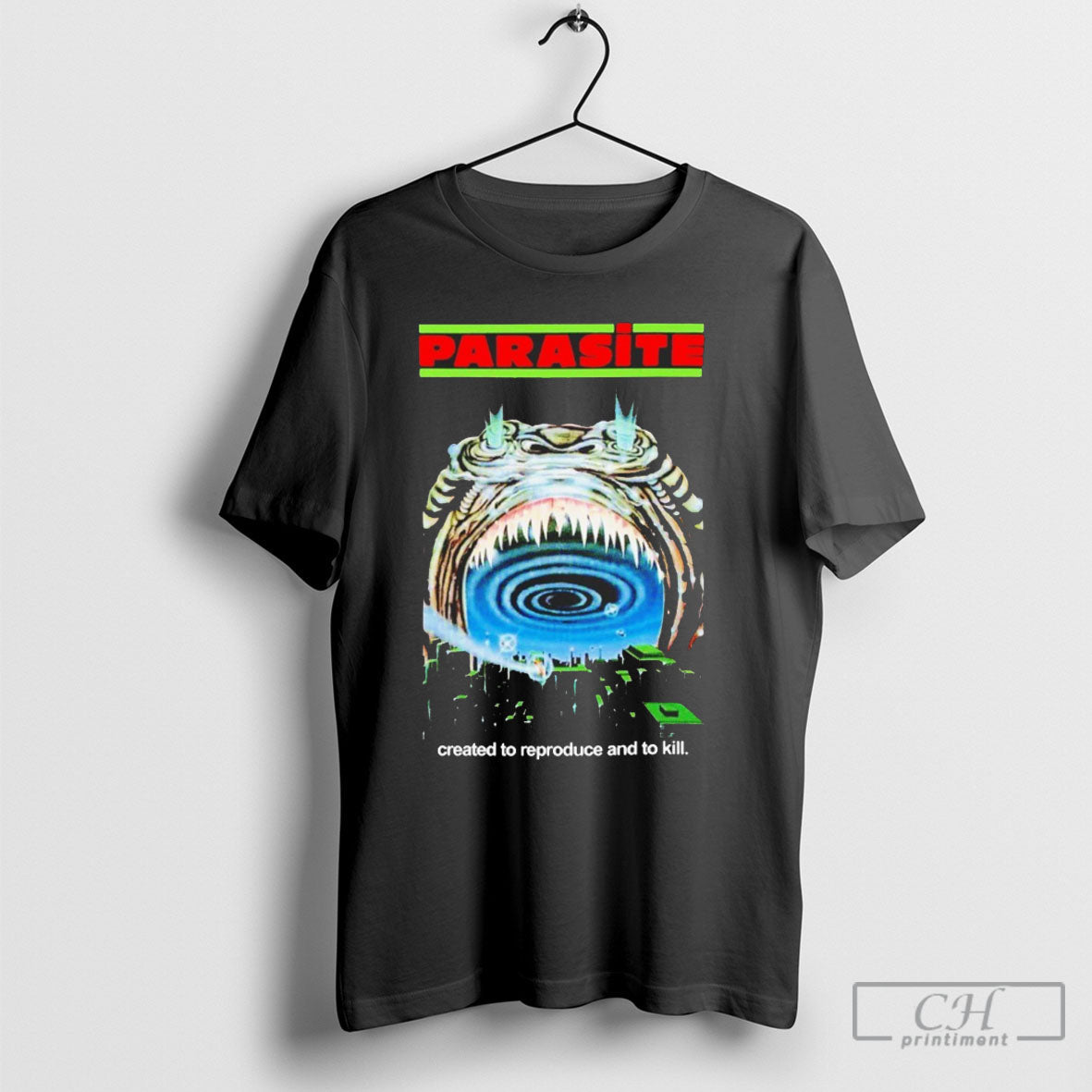 Parasite Created To Reproduce And Kill Horror Movie - Adult & Kids T-Shirts, Sweatshirts & Hoodies apparel design preview 1