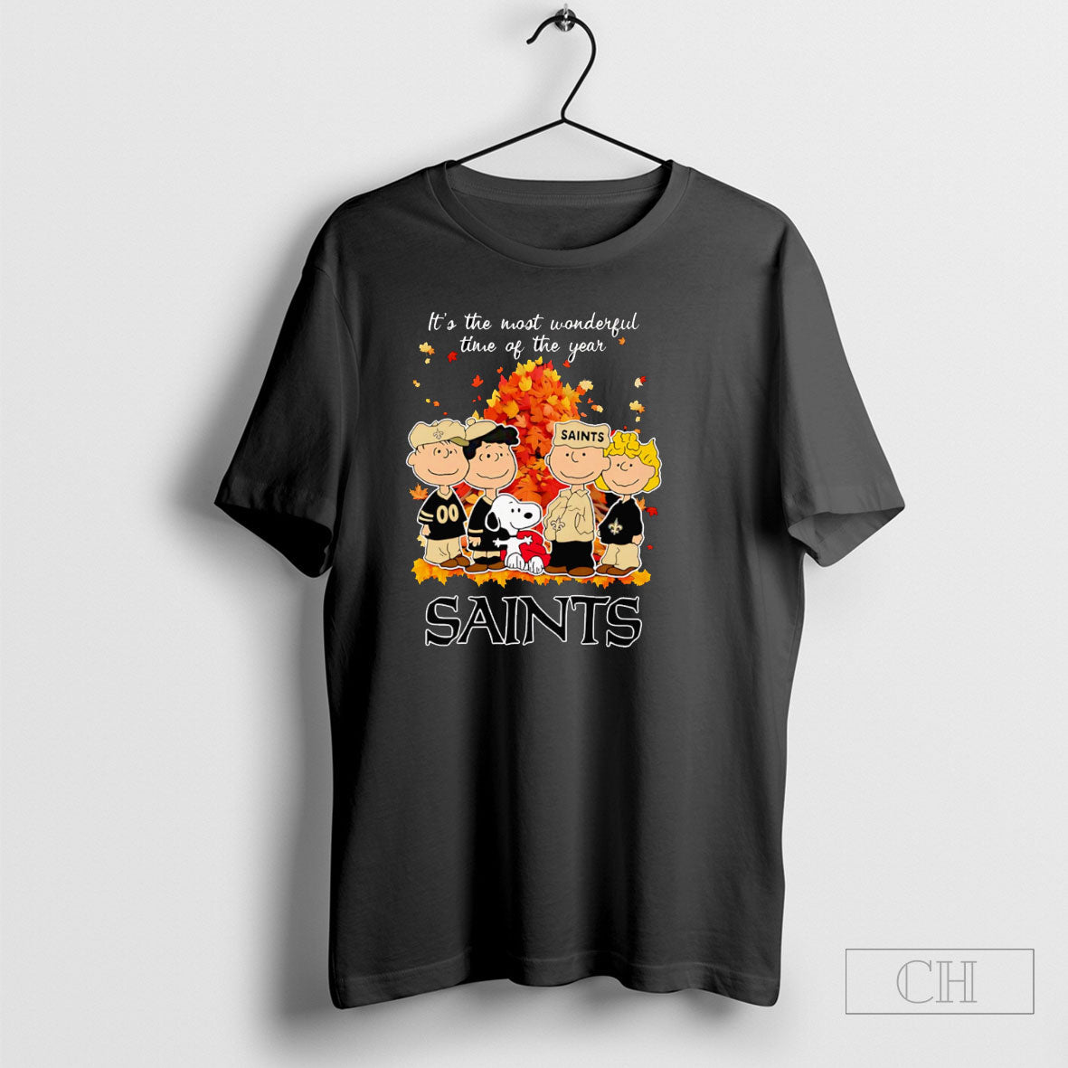 Peanuts Its The Most Wonderful Time Of Year Saints - Adult & Kids T-Shirts, Sweatshirts & Hoodies apparel design preview 1