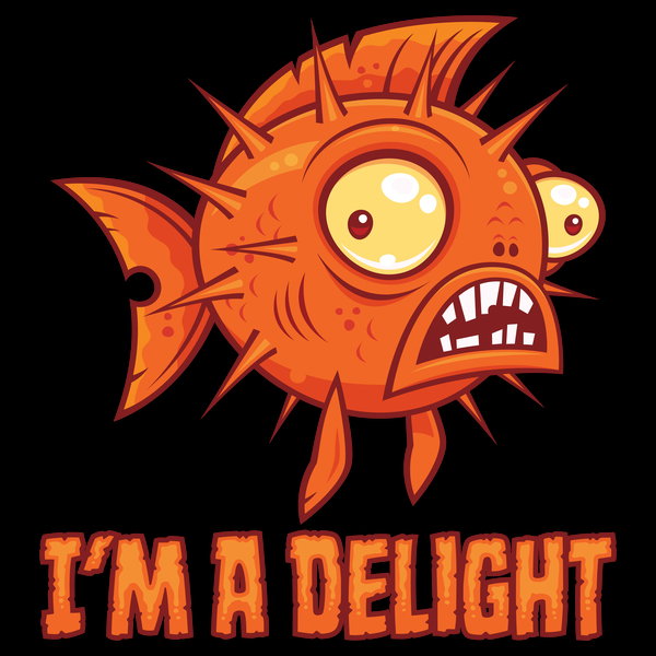 Peculiar Paranoid Pufferfish - Adult & Kids T-Shirts, Sweatshirts & Hoodies apparel design preview 1