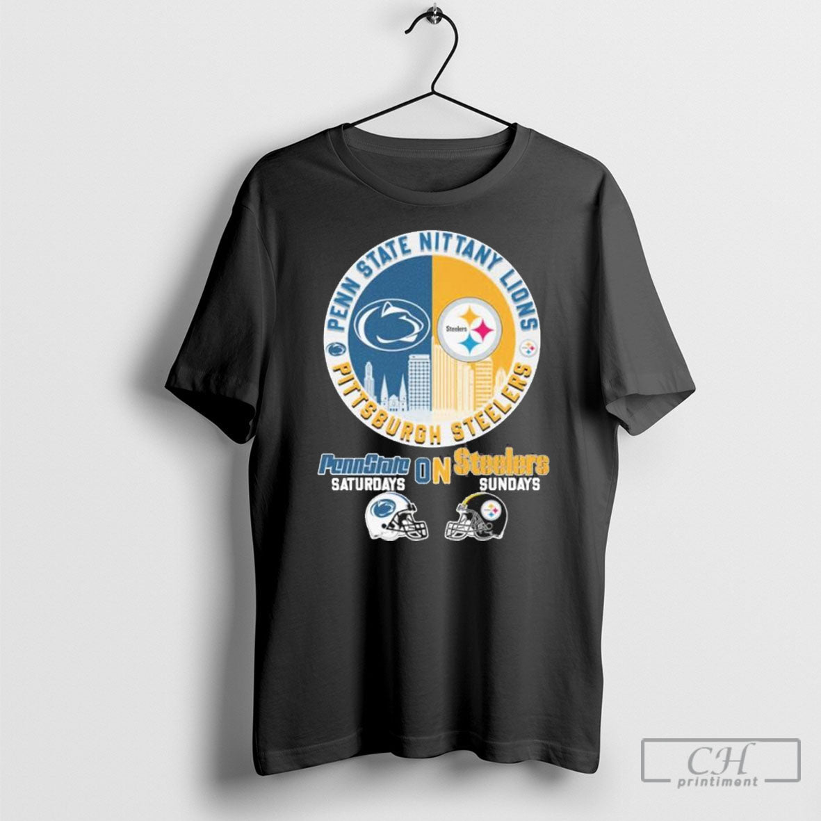 Penn State On Saturdays Steelers Sundays 2025 - Adult & Kids T-Shirts, Sweatshirts & Hoodies apparel design preview 1