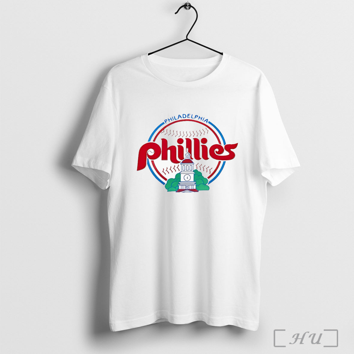 Philadelphia Phillies Throwback Slub Logo - Adult & Kids T-Shirts, Sweatshirts & Hoodies apparel design preview 1