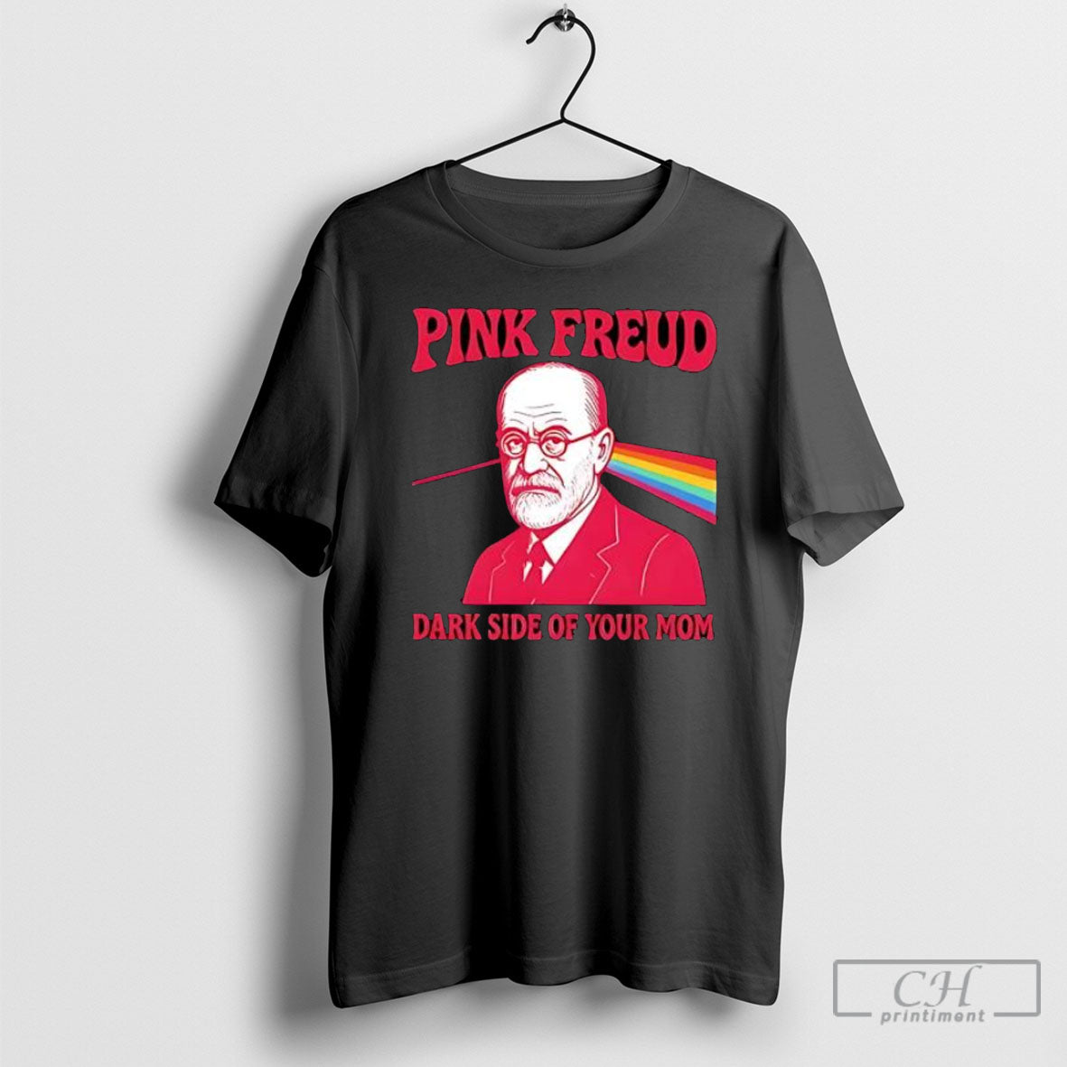 Pink Freud Dark Side Of Your Mom Retro Psychologist - Adult & Kids T-Shirts, Sweatshirts & Hoodies apparel design preview 1