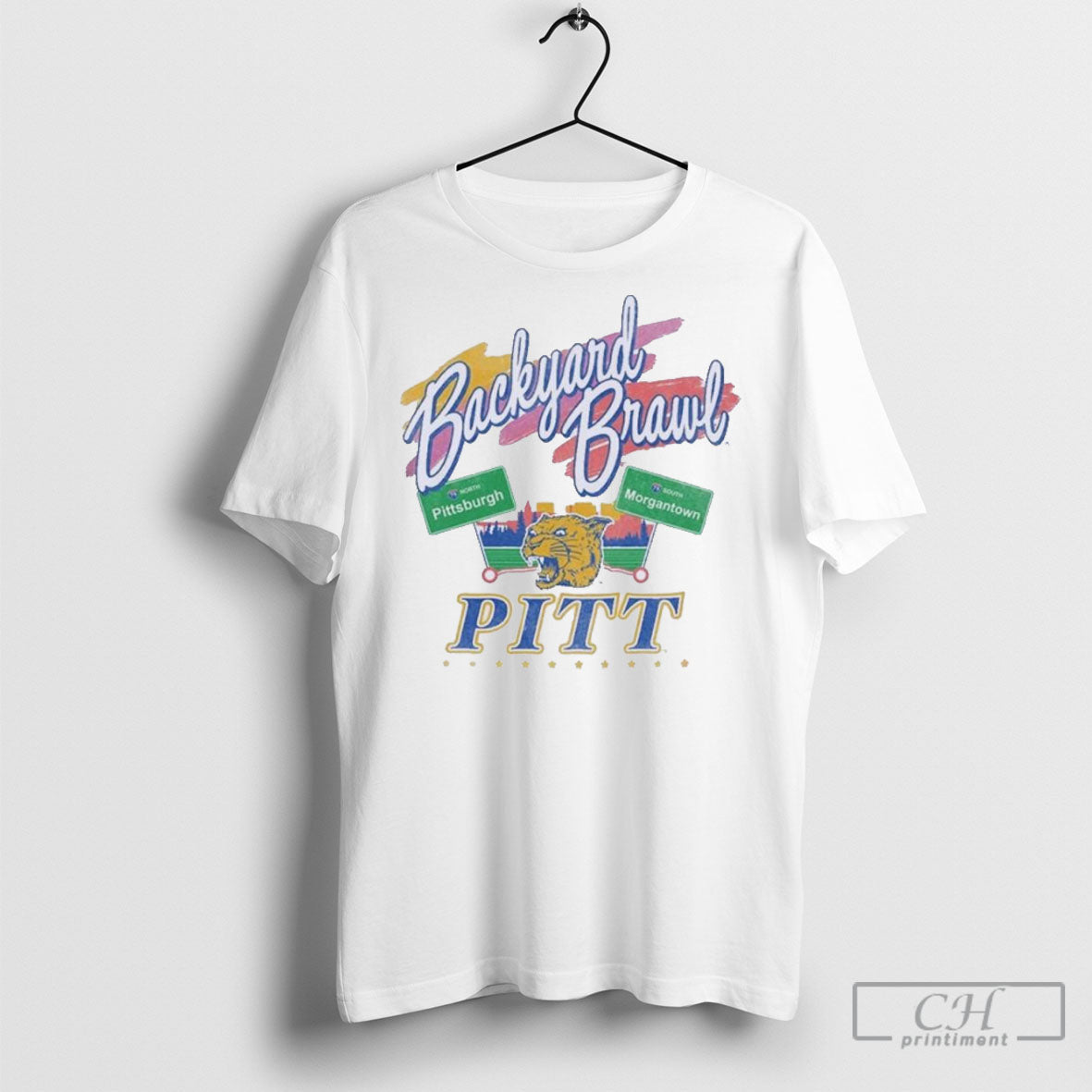 Pitt Panthers Backyard Brawl Ringer - Adult & Kids T-Shirts, Sweatshirts & Hoodies apparel design preview 1