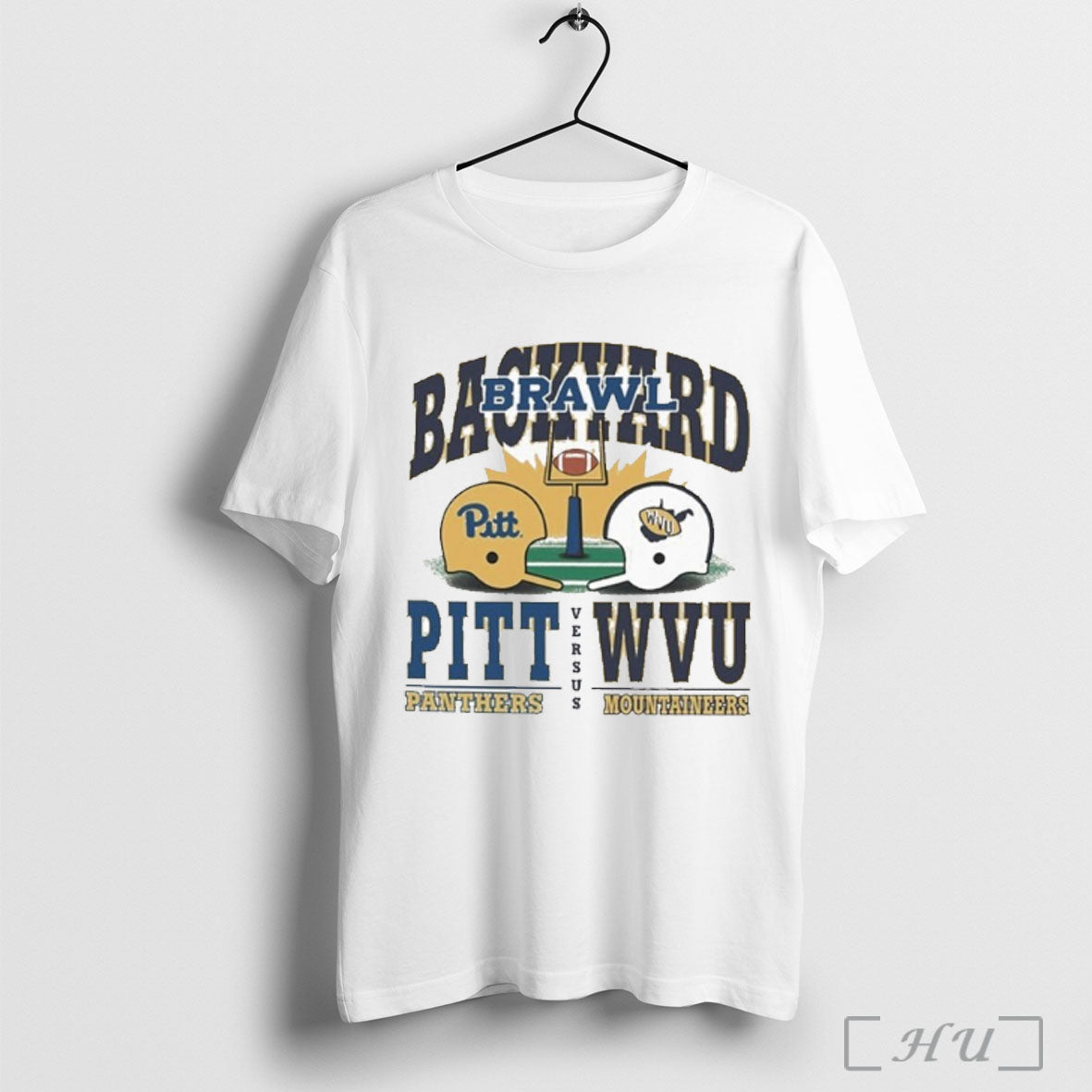Pitt Panthers Backyard Brawl Versus Wvu Mountaineers - Adult & Kids T-Shirts, Sweatshirts & Hoodies apparel design preview 1
