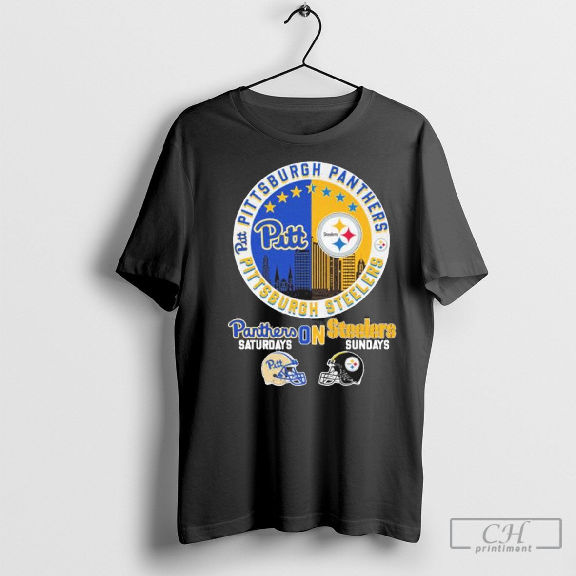 Pitt Panthers On Saturdays Steelers Sundays 2025 - Adult & Kids T-Shirts, Sweatshirts & Hoodies apparel design preview 1