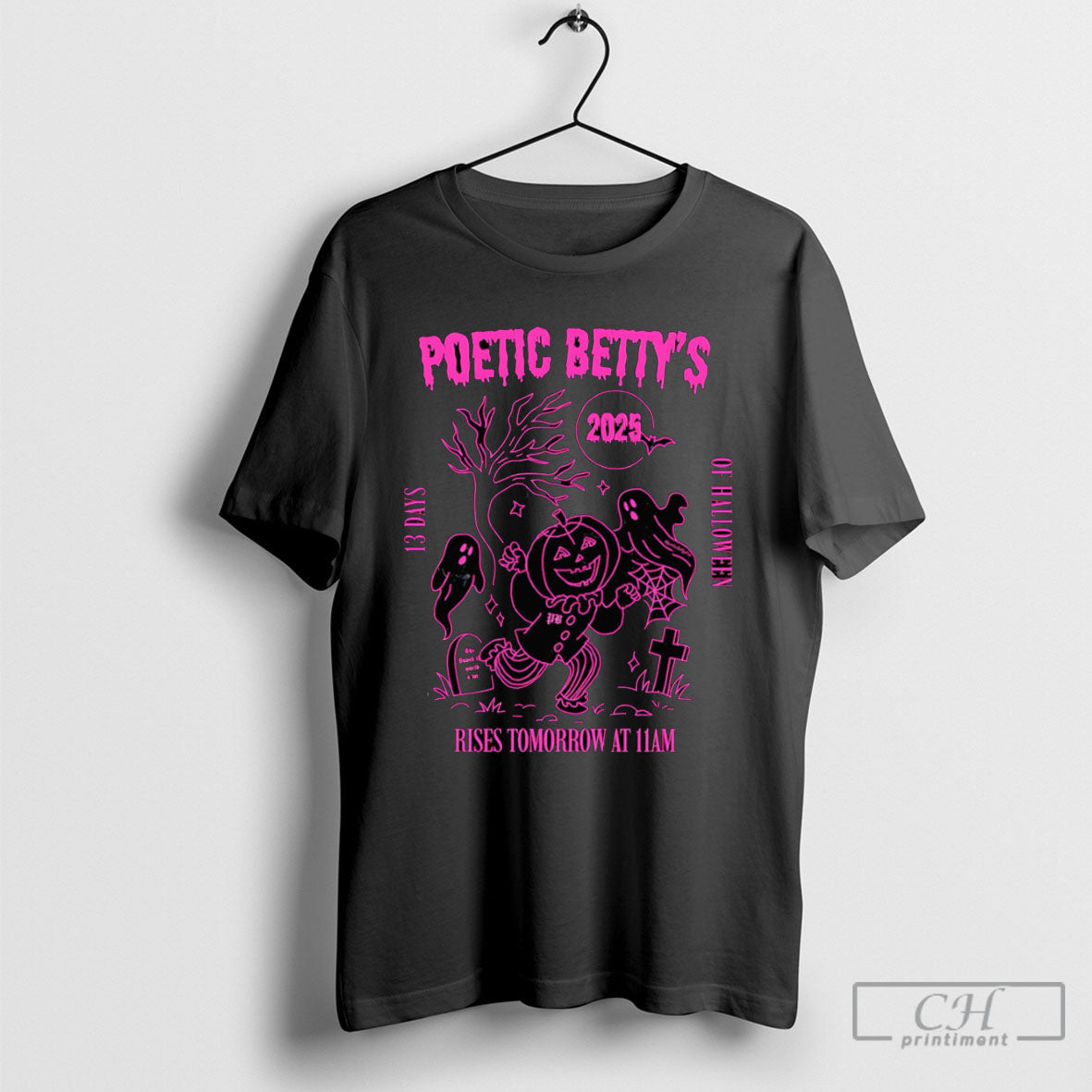 Poetic Bettys Rises Tomorrow At 11am - Adult & Kids T-Shirts, Sweatshirts & Hoodies apparel design preview 1