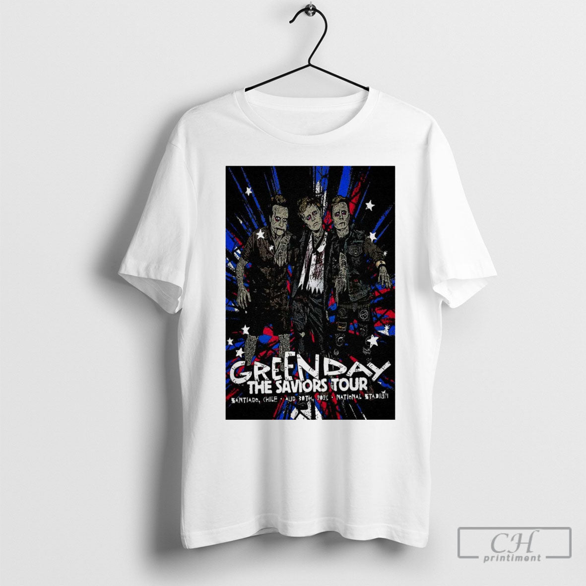 Poster Green Day The Saviors Tour August 30 2025 - Adult & Kids T-Shirts, Sweatshirts & Hoodies apparel design preview 1
