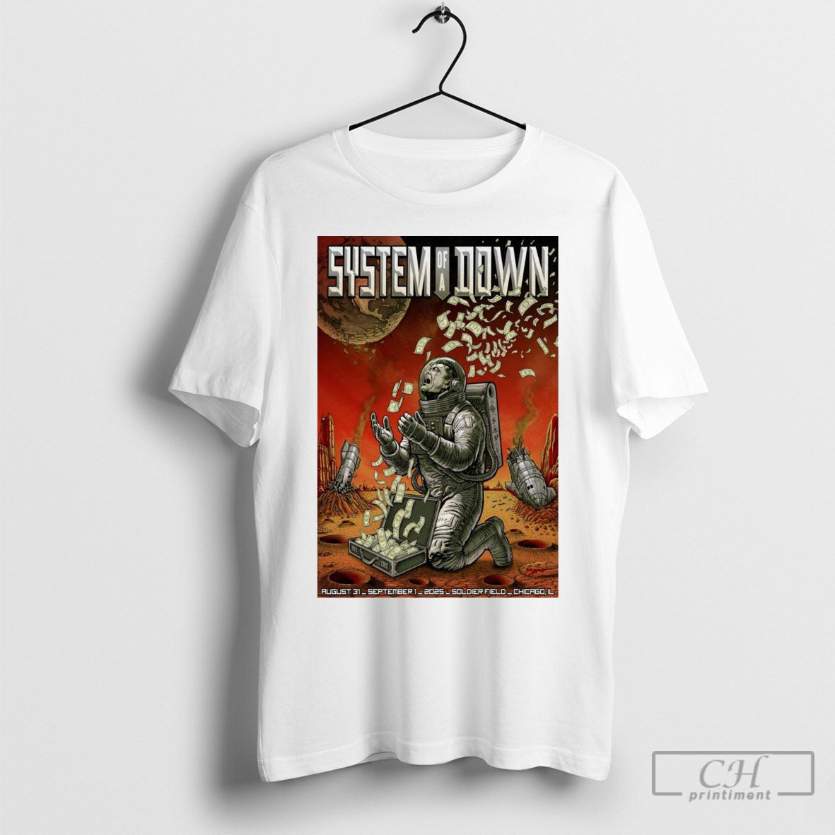 Poster System Of A Down August 31 September 1 2025 - Adult & Kids T-Shirts, Sweatshirts & Hoodies apparel design preview 1