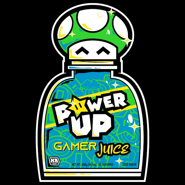 Power Up Juice - Adult & Kids T-Shirts, Sweatshirts & Hoodies apparel design preview 1