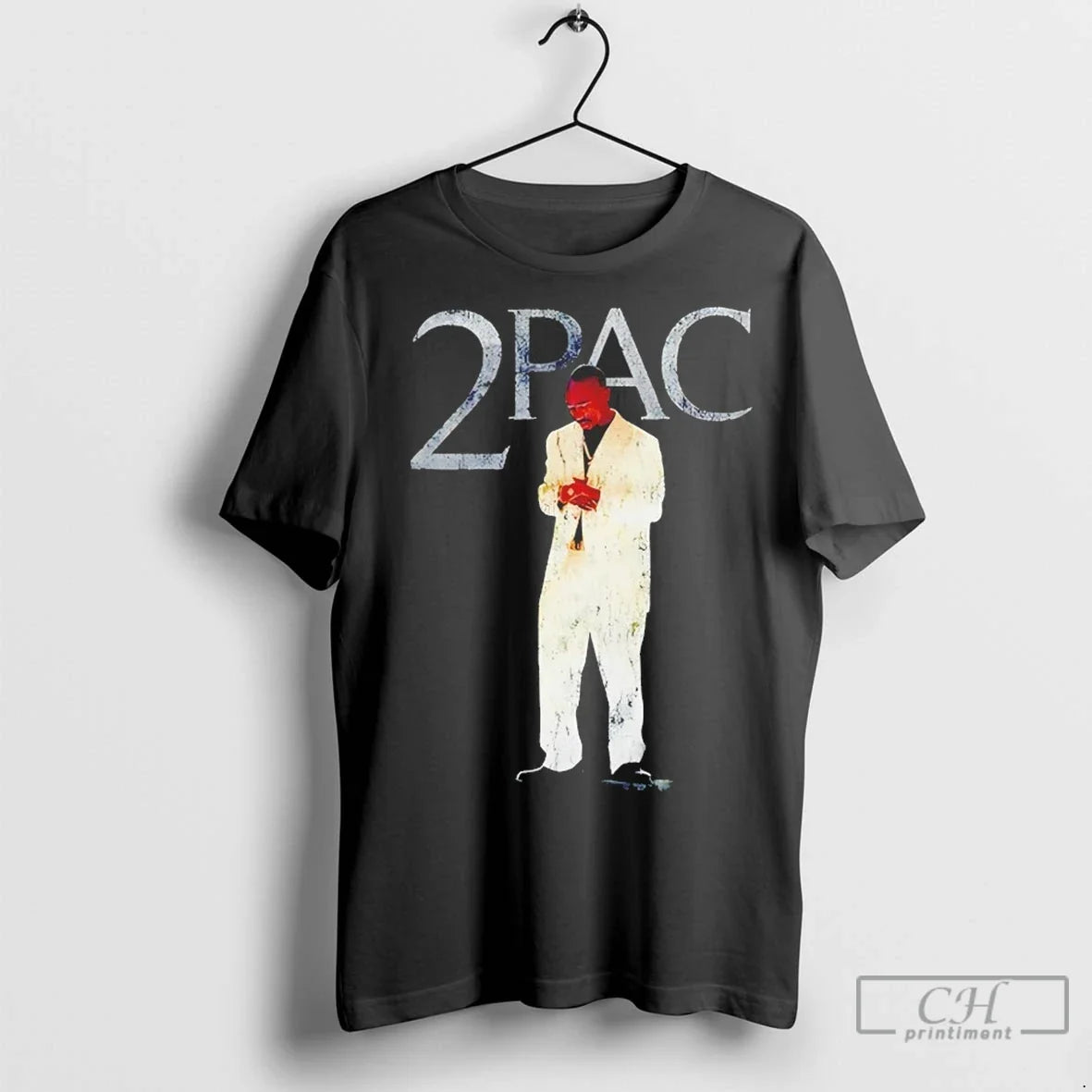 Premium 2pac White Suit Layered Graphic - Adult & Kids T-Shirts, Sweatshirts & Hoodies apparel design preview 1
