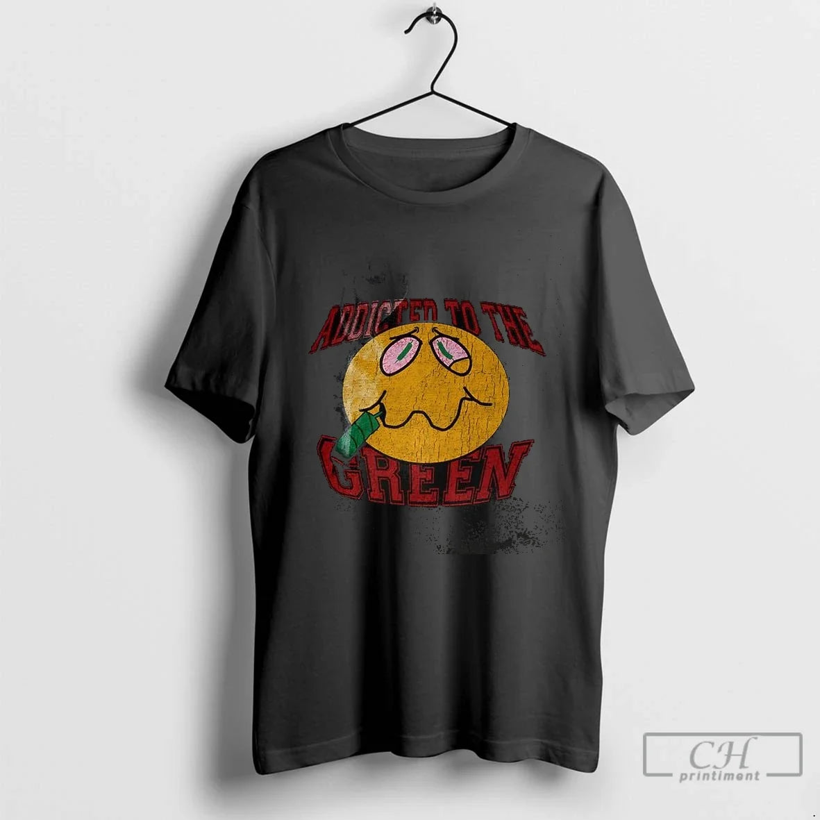 Premium Addicted To The Green Smoking - Adult & Kids T-Shirts, Sweatshirts & Hoodies apparel design preview 1