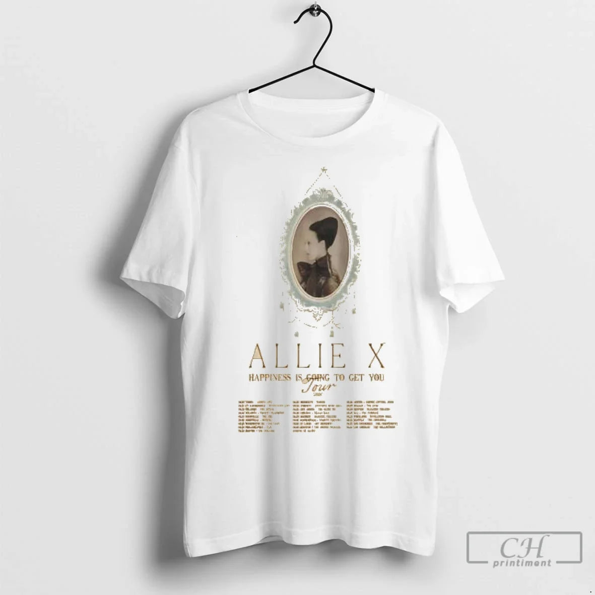 Premium Allie X Happiness Is Going To Get You Tour - Adult & Kids T-Shirts, Sweatshirts & Hoodies apparel design preview 1