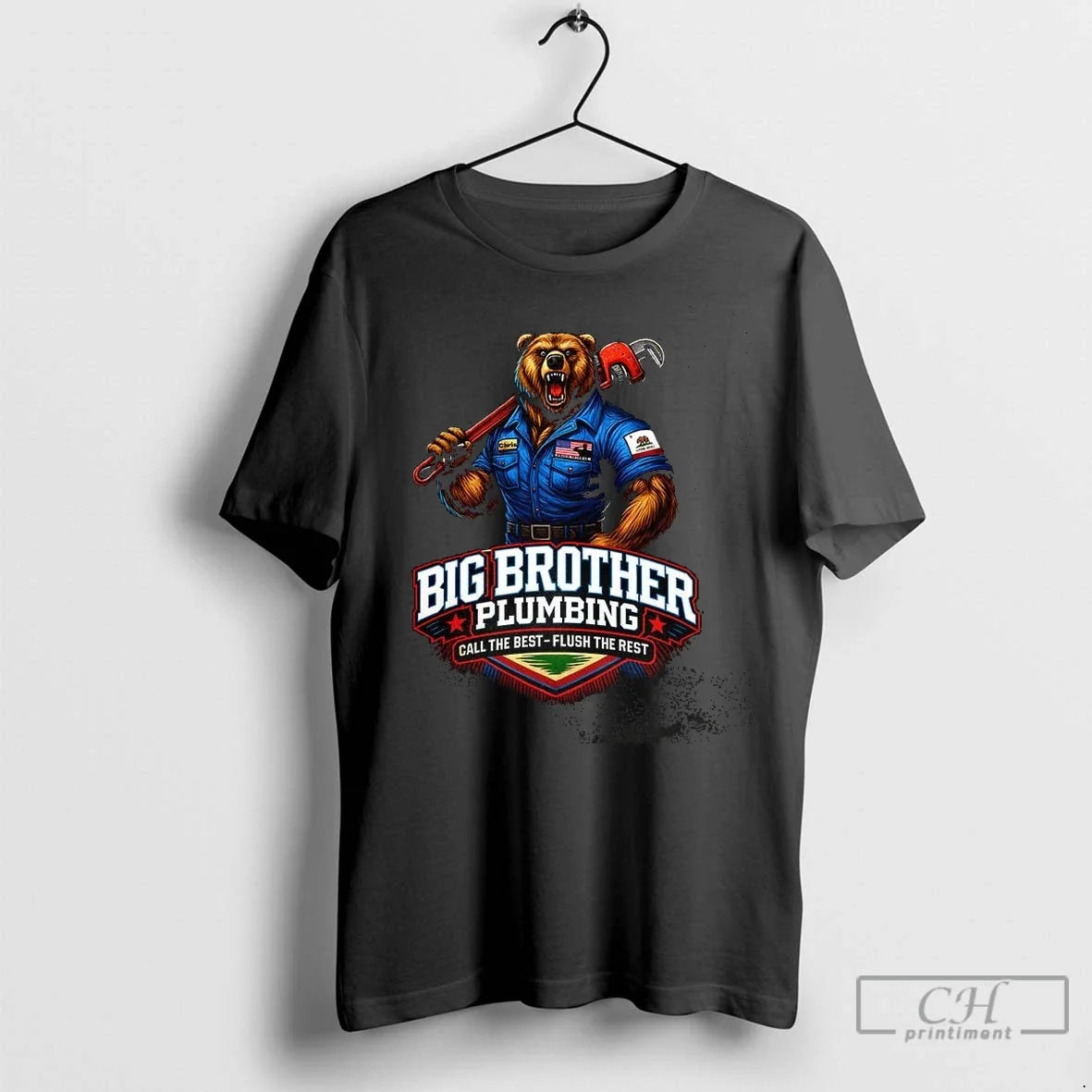 Premium Big Brother Plumbing Call The Best Flush Rest - Adult & Kids T-Shirts, Sweatshirts & Hoodies apparel design preview 1
