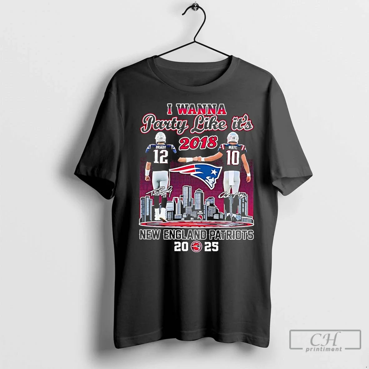 Premium Brady And Maye I Wanna Party Like Its 2018 - Adult & Kids T-Shirts, Sweatshirts & Hoodies apparel design preview 1