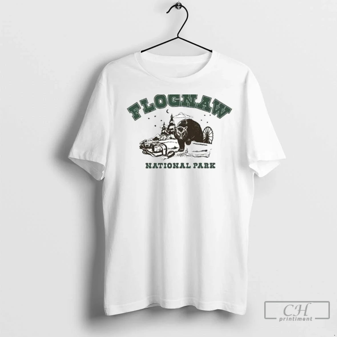 Premium Camp Flog Gnaw National Park Circle White - Adult & Kids T-Shirts, Sweatshirts & Hoodies apparel design preview 1