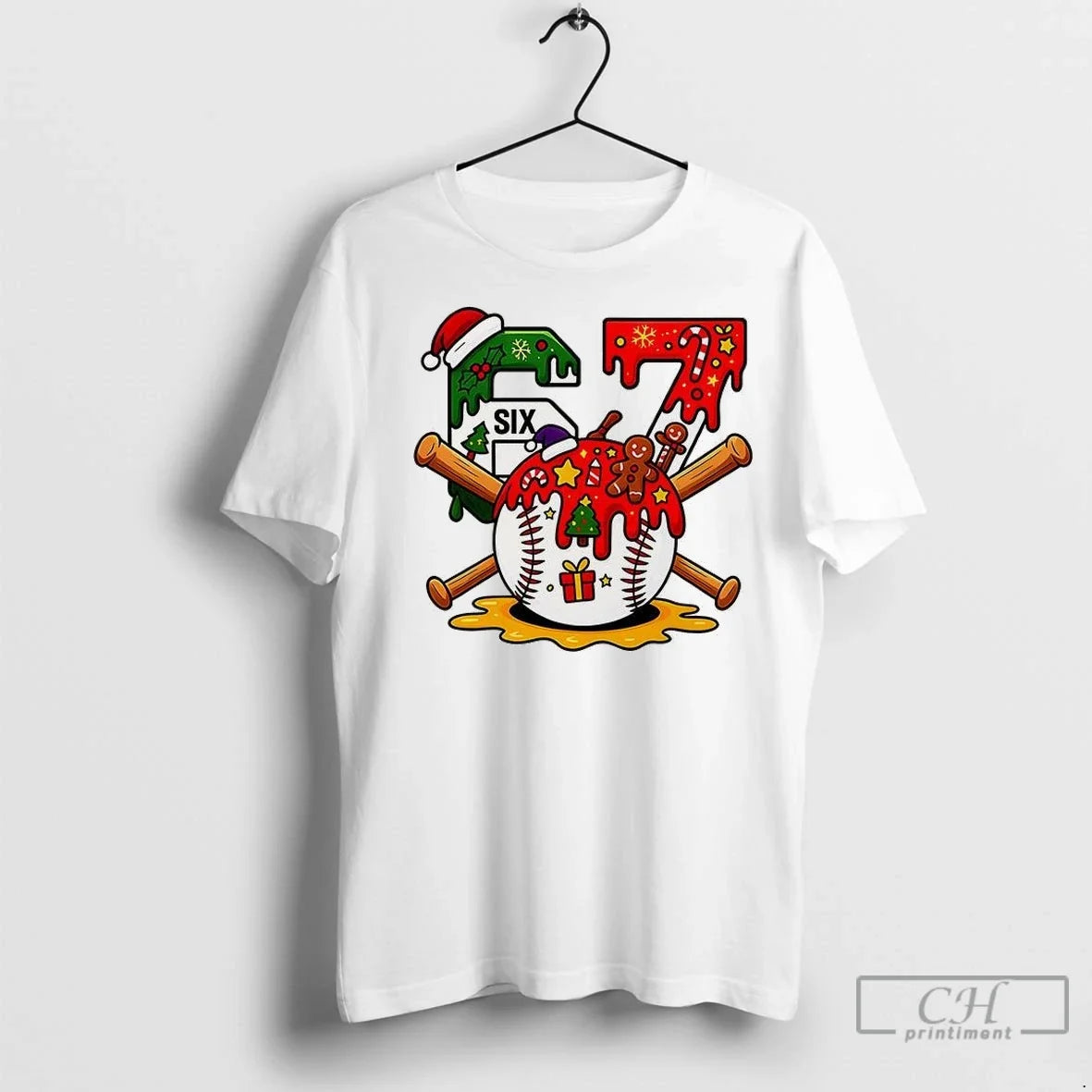 Premium Christmas Baseball 67 - Adult & Kids T-Shirts, Sweatshirts & Hoodies apparel design preview 1