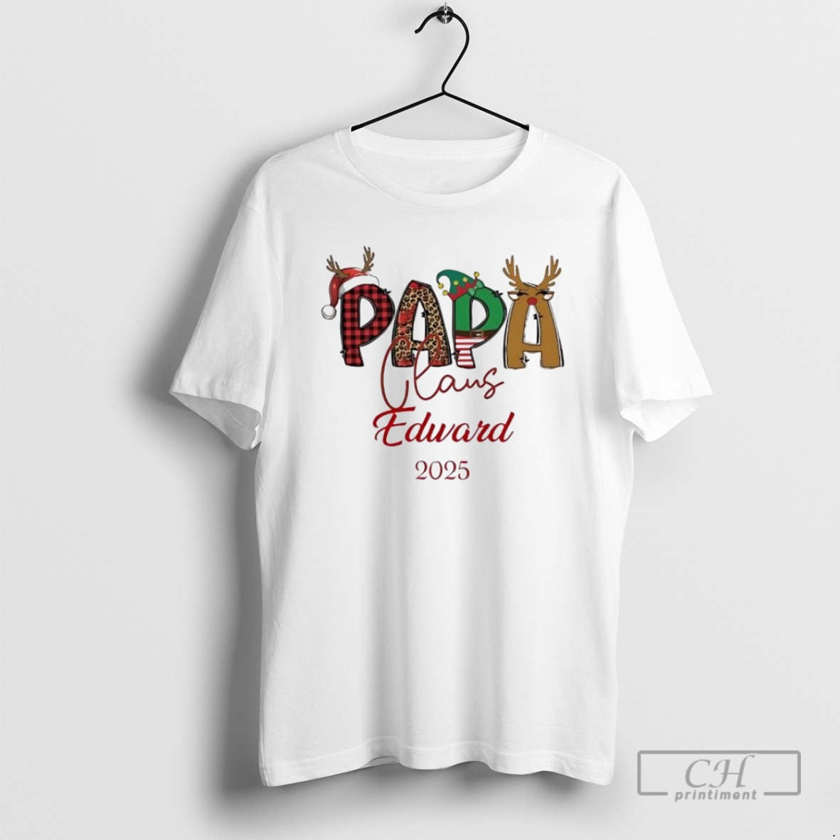 Premium Christmas Papa Claus 2025 Personalized - Adult & Kids T-Shirts, Sweatshirts & Hoodies apparel design preview 1