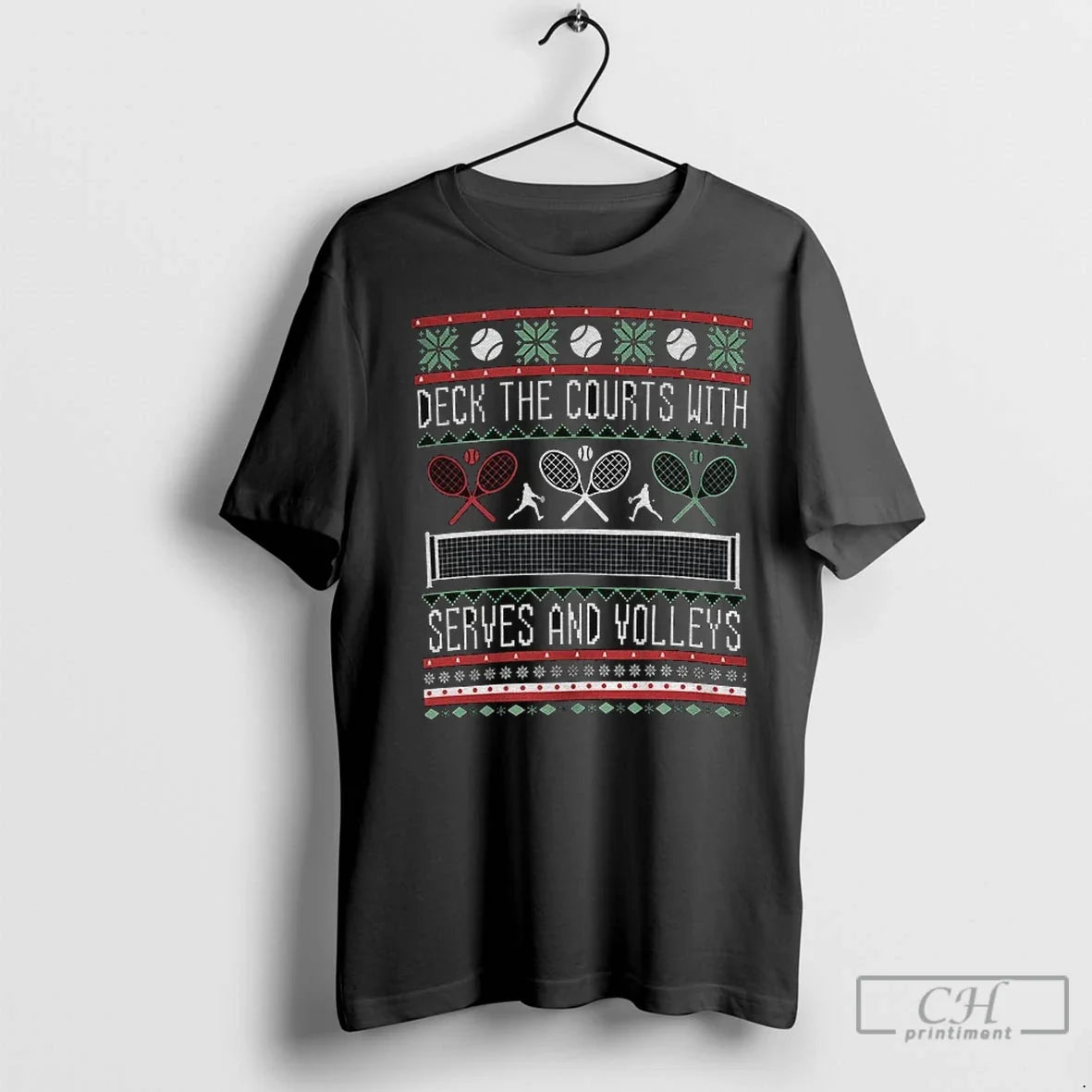 Premium Deck The Courts With Serves And Volleys - Adult & Kids T-Shirts, Sweatshirts & Hoodies apparel design preview 1